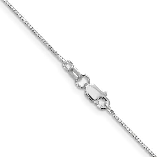 Leslie's 10K White Gold .75mm Box Chain with Lobster Clasp Chain
