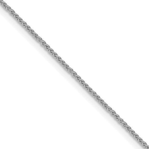 Leslie's 10kt White Gold .8mm Spiga (Wheat) Chain with Lobster Clasp