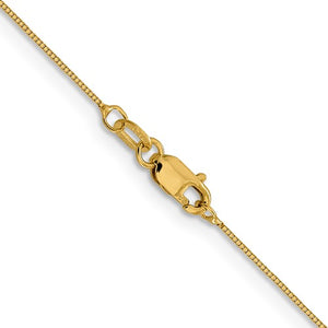 Leslie's 10k .5mm Baby Box with Lobster Clasp Chain
