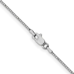 Leslie's 10K White Gold .90mm Box Chain with Lobster Clasp Chain