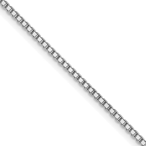 Leslie's 10kt White Gold 1.00mm Box Chain with Lobster Clasp