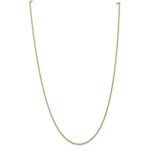 Leslies 14kt Yellow Gold 1.95mm Round Cable Chain