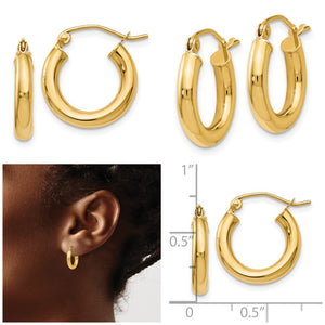 Leslie's 14K Polished 3mm Hoop Earrings