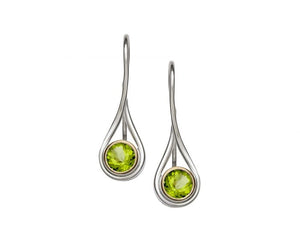 Ed Levin Sterling Silver and 14kt Gold Desire Gemstone Earrings