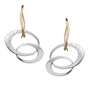 Silver and Gold Entwined Elegance Earrings
