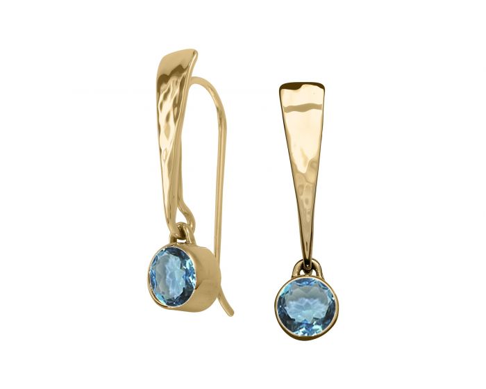 Ed Levin 14kt Gold Excitement Gemstone Earrings