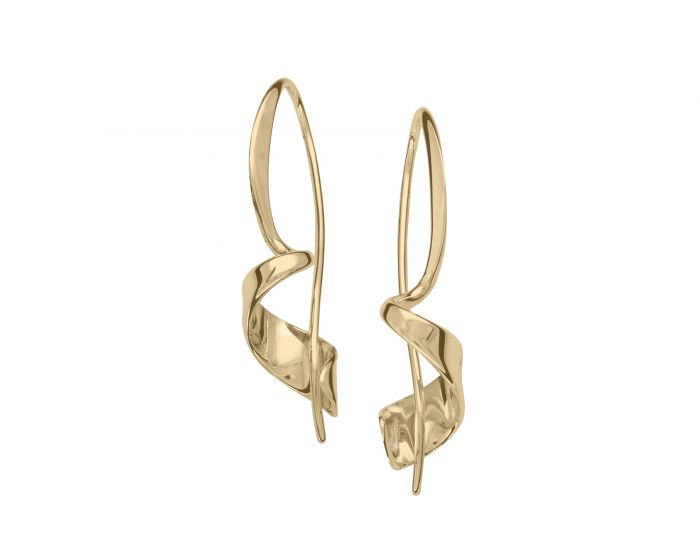 Ed Levin 14kt Gold Corkscrew Earrings