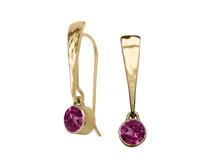 Ed Levin 14kt Gold Excitement Gemstone Earrings
