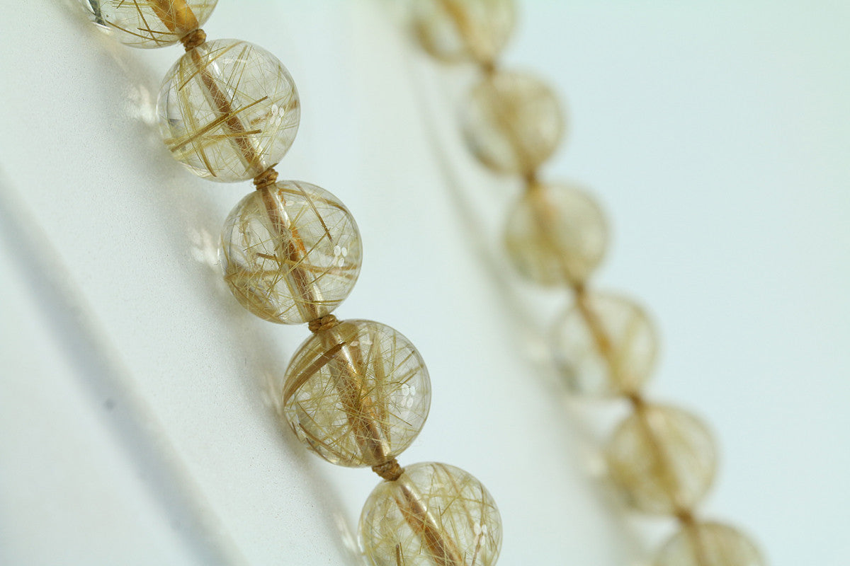 Golden Rutilated Quartz Gold Filled Necklace 18"