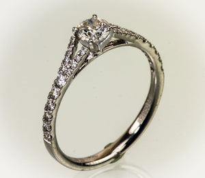 Platinum .65 Carat Total Diamond Weight Ring