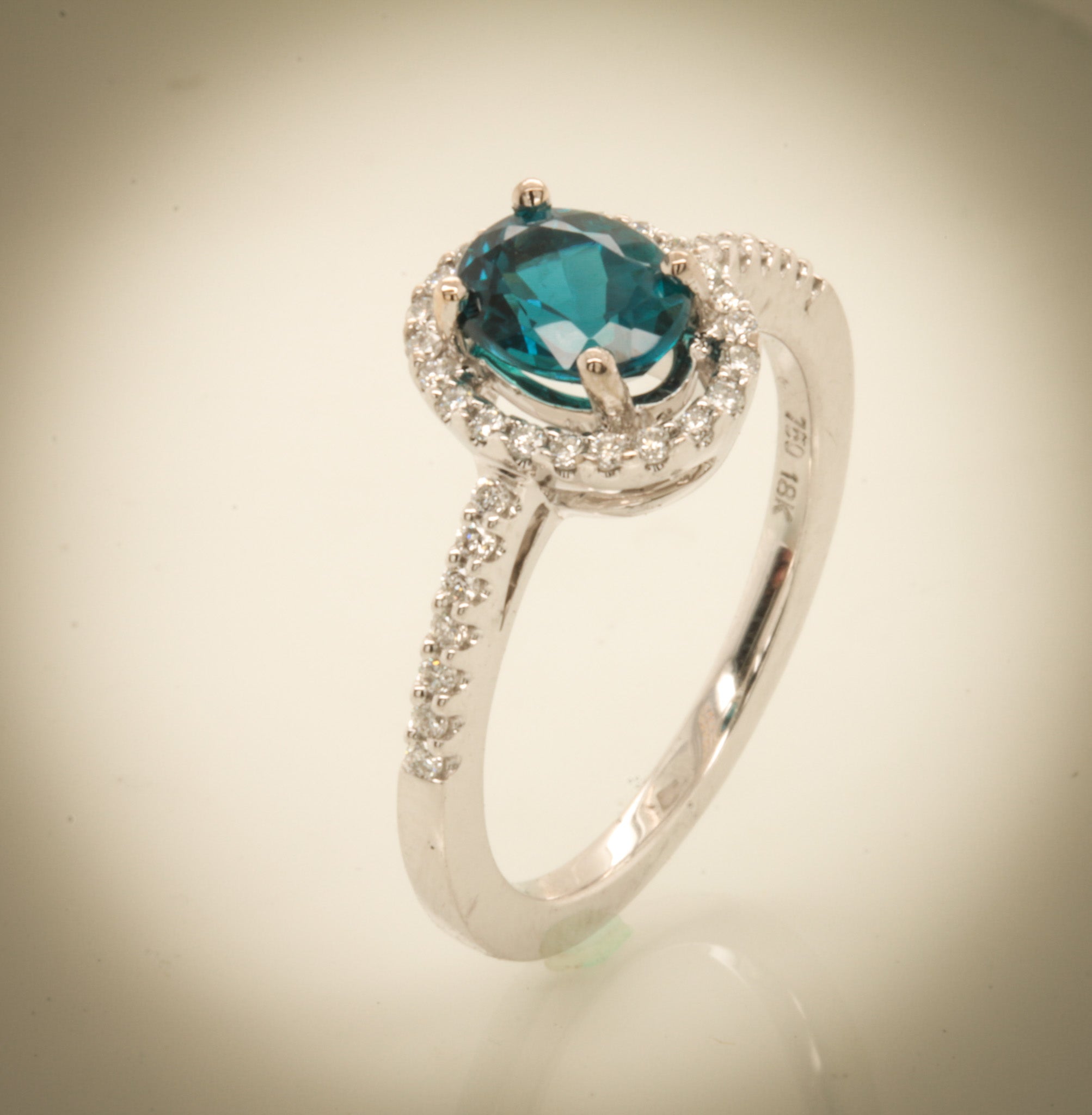 Paraiba Tourmaline Engagement Ring with Delicate Diamond Detailing - O –  ARTEMER