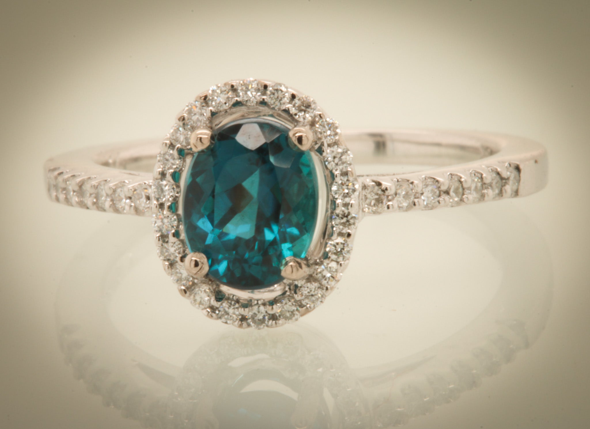 18k White Gold Custom Tourmaline And Diamond Engagement Ring #103523 -  Seattle Bellevue | Joseph Jewelry