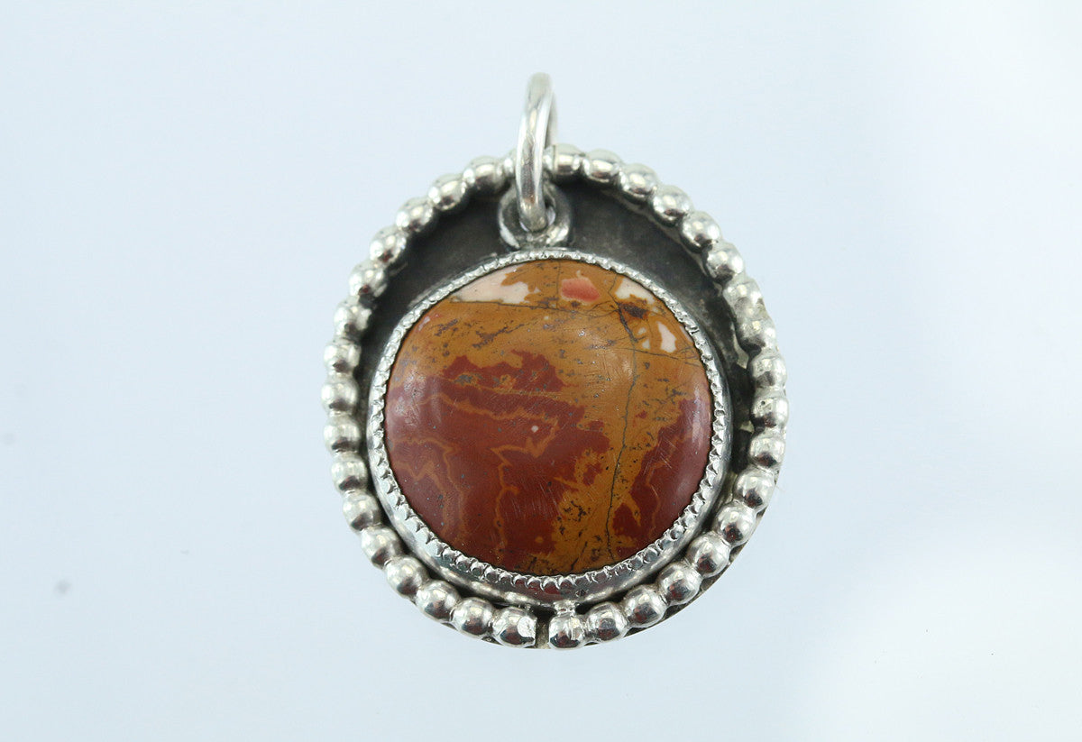 Deer Isle Jasper Sterling Silver Pendant