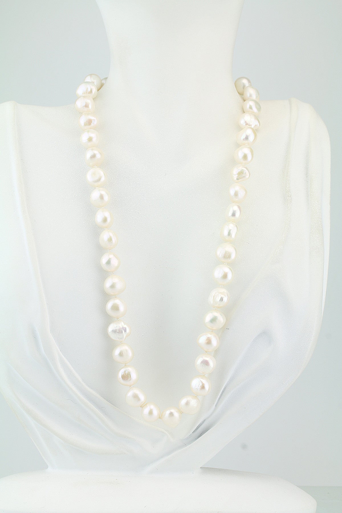 White Nugget Freshwater Pearl Necklace 18"