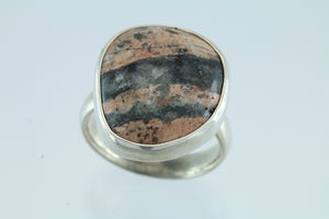 Maine Beachstone Sterling Silver Ring