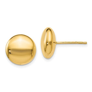Leslie's 14K Polished Button Post Earrings 11mm