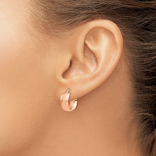 Leslie's 14K Rose Gold 6mm High Polished Hoop Earrings