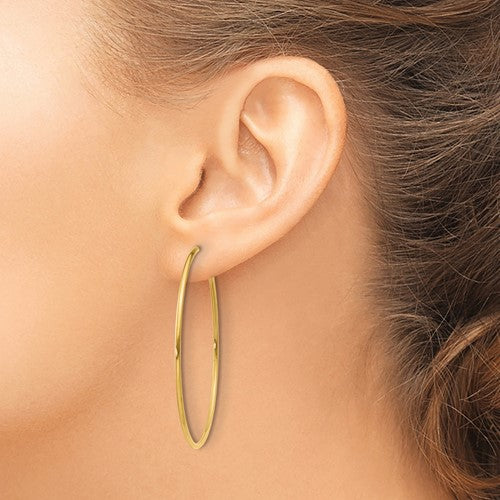 Leslie's 14kt Yellow Gold 1.25mm Polished Endless Hoop Earrings