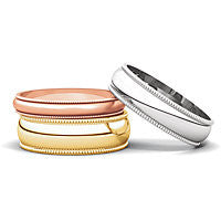 Milgrain Light Wedding Bands (MGL)