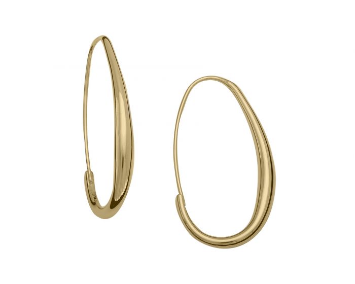 Ed Levin 14kt Gold Oval Hoops