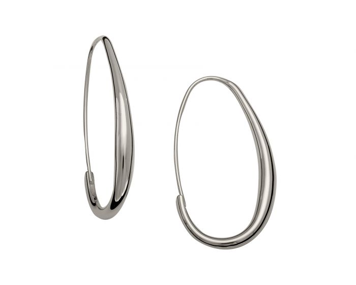 Ed Levin Sterling Silver Oval Hoops