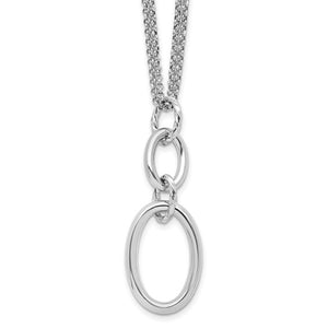 Leslie's Sterling Silver 2 strand Oval Necklace with 1.5" extension