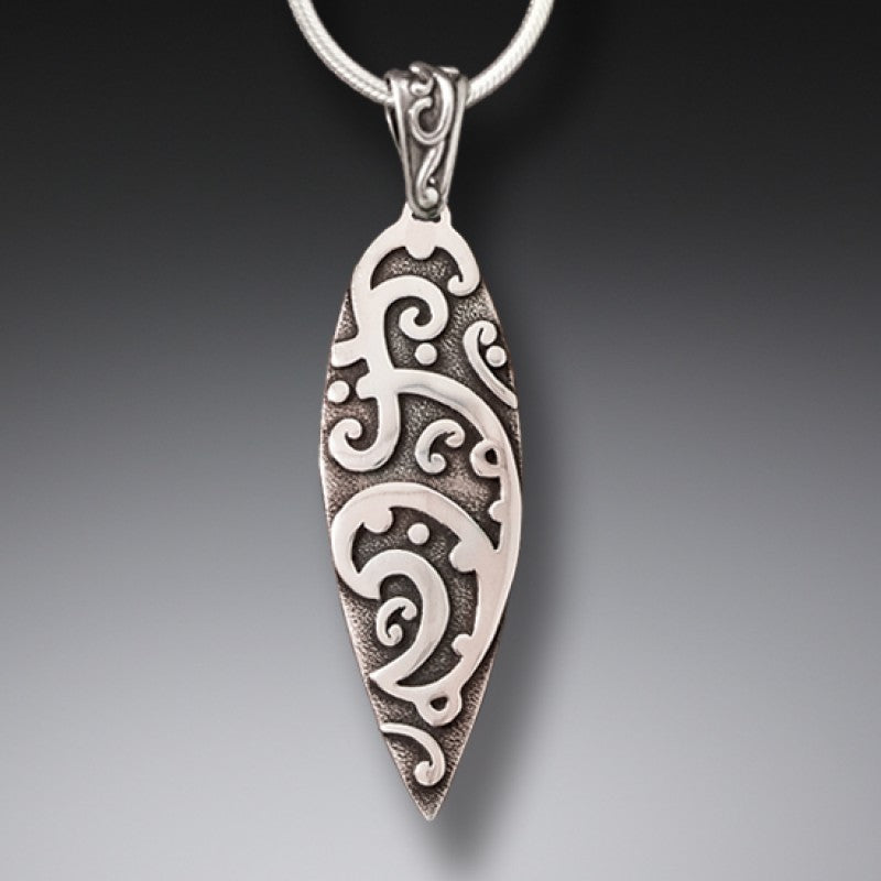 "Maori Surf Design" Sterling Silver Pendant