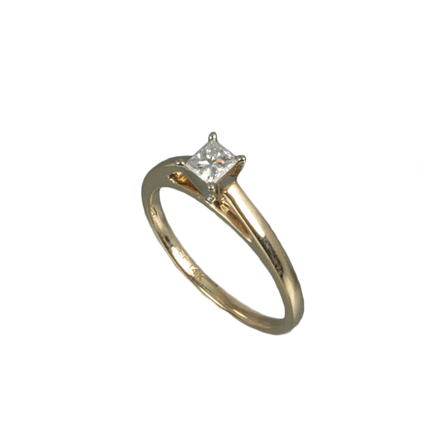 Princess Cut 14kt Two Tone Diamond Ring
