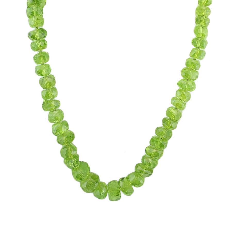 22" Faceted Peridot Necklace