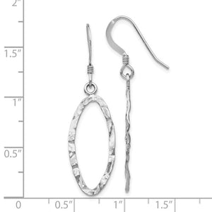 Leslie's Sterling Silver Textured Shepherd Hook Dangle Earrings