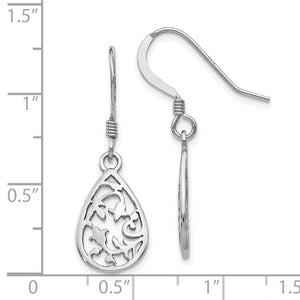 Leslie's Sterling Silver Polished Shepherd Hook Dangle Earrings
