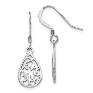 Leslie's Sterling Silver Polished Shepherd Hook Dangle Earrings