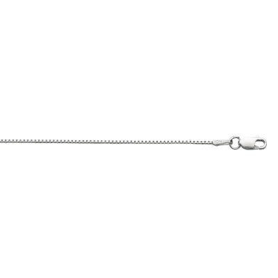 Sterling Silver 1.1mm Diamond Cut Box Chain with Lobster Clasp