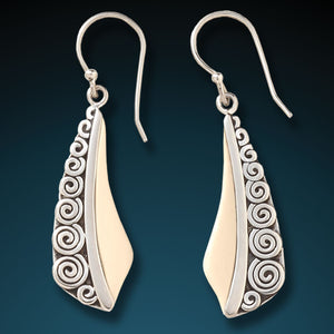 FOSSILIZED MAMMOTH IVORY SPIRAL EARRINGS - SPIRAL EARRINGS