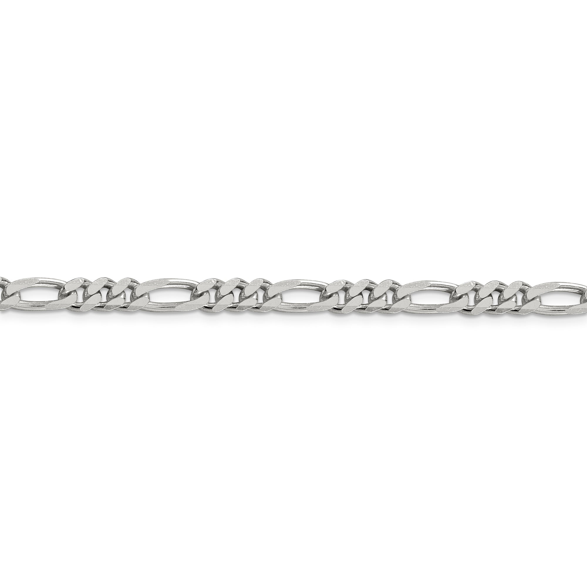 5.25mm Sterling Silver Figaro Bracelet