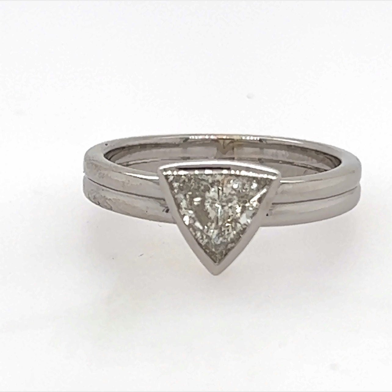 A .82ct Trilliant Diamond Solitaire